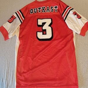 Vintage Outkast football jersey number 3 red and white